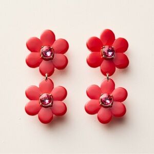 Kate Spade x Target Red Floral Linear Earrings-Limited Edition